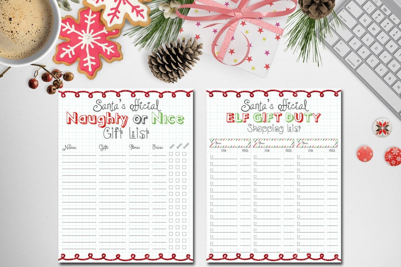 Christmas Shopping List Printable Christmas Planning List - Etsy