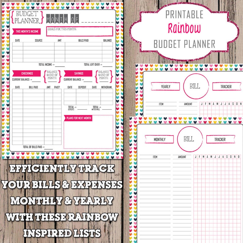 Budget Planner  Bill and Expense Tracker List  Printable image 3