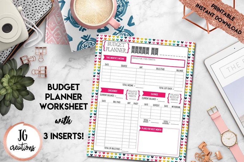 Budget Planner  Bill and Expense Tracker List  Printable image 0