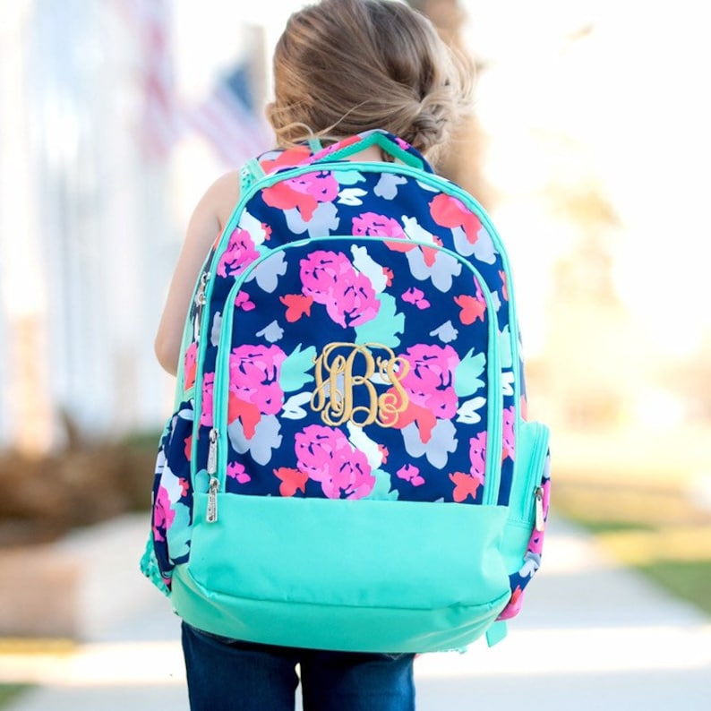 Monogrammed Backpack Lunch box Amelia