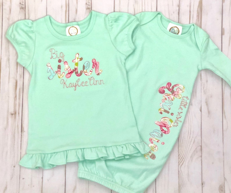 Matching Hospital Baby Gown Big Sister Shirt | Etsy