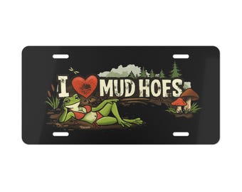 I Love Mud Hoes Frog toilettafel – aluminium bord offroad-humor