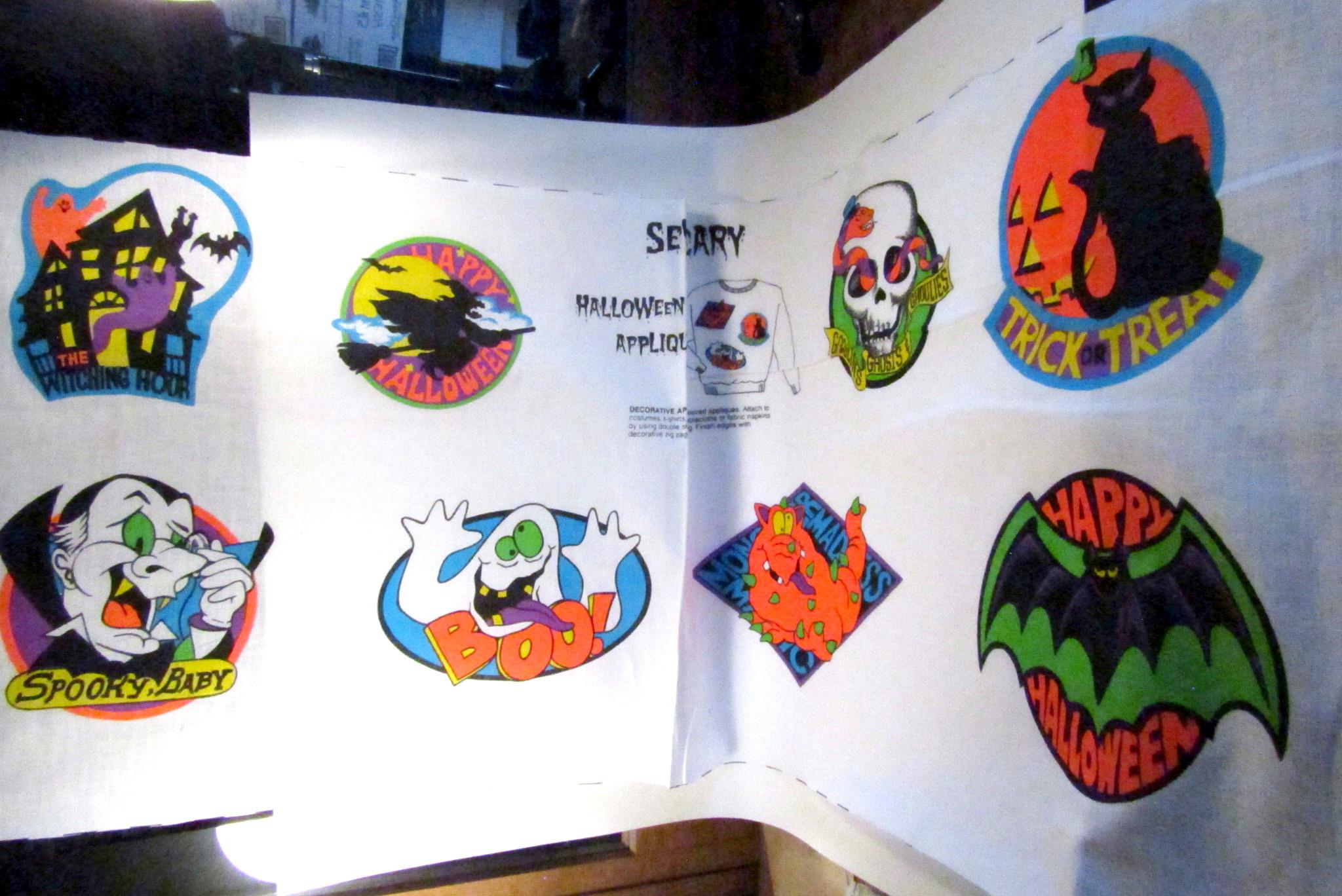 Vintage Halloween Appliqué Fabric Panel: Sew Scary Wamsutta Hallmark Graphics