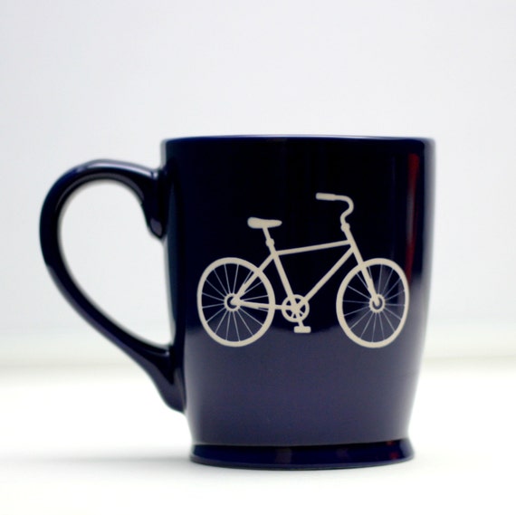 Grabado de bicicleta tazas de café regalo de Navidad - Etsy España