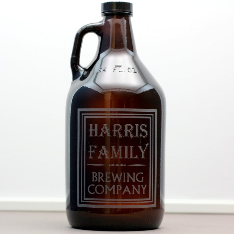 Custom Family Name Brewing Company Growler Home Brew Gift Etsy