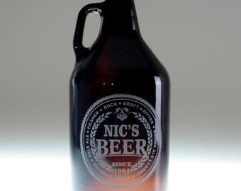 Personalized Beer Names growler, home brew gift , homebrew , beer gift , personalized gift , dad gift , christmas gift , friend gift