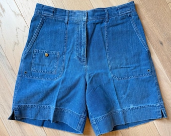 Vintage Lauren Ralph Lauren Cotton Cargo Utility Denim Jean Shorts Women’s Size 8