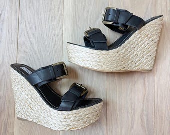 Steve Madden 4 The Cool People Koturny na platformie z juty Y2K 2000s Rozmiar 10