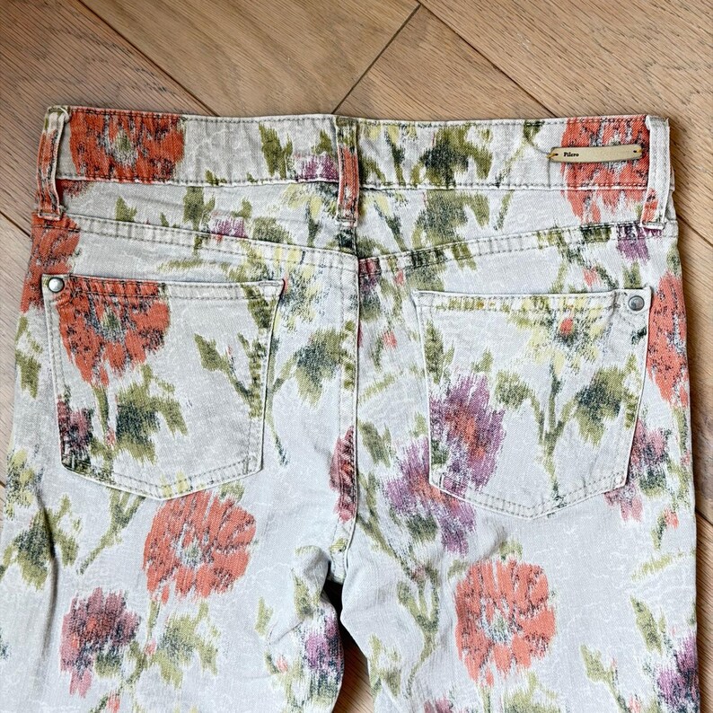 Anthropologie Pilcro & The Letterpress Stet Floral Pattern Jeans Cotton Sz 27 image 7