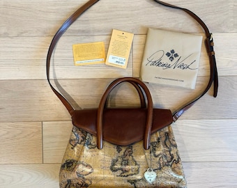 パトリシア・ナッシュ ノトリー サッチェル レザー ヨーロピアンマップコレクション ハンドバッグ 財布 NWT