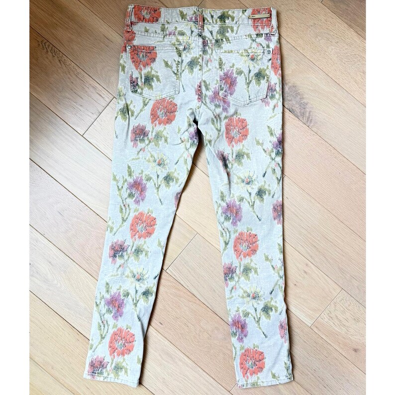 Anthropologie Pilcro & The Letterpress Stet Floral Pattern Jeans Cotton Sz 27 image 6