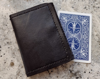 Custom Leather Peek Wallet (Jaks style) Magic Wallet