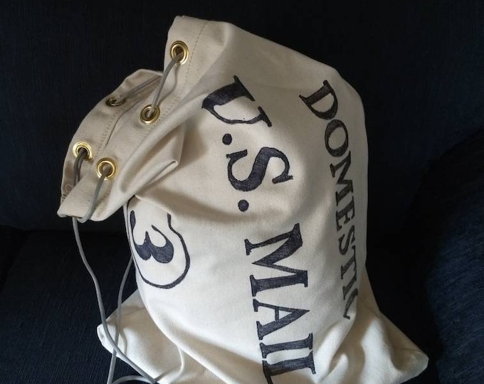 Vintage style reproduction mail bag change bag