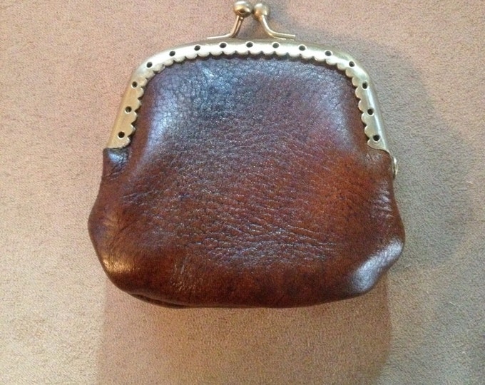 Custom leather coin purse