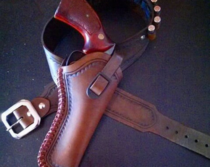 Custom Leather Revolver Holster Combo Set