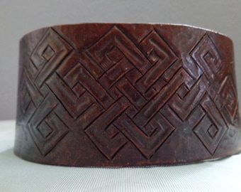 Leather Cuff by Artrix Leather and Fine art -Celtic Warrior Leather Cuff