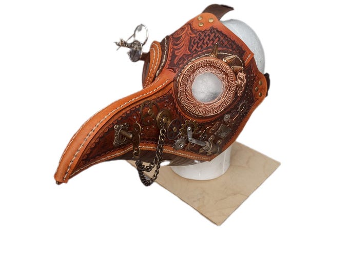 Steampunk Leather Plague Doctor Mask