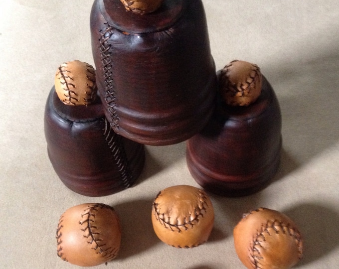 Pro Leather Cups and Balls Set