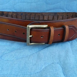 Western Leather Holster and Cartridge Belt Custom Made to - Etsy