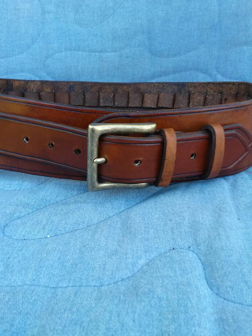 Western Leather Holster and Cartridge Belt Custom Made to - Etsy
