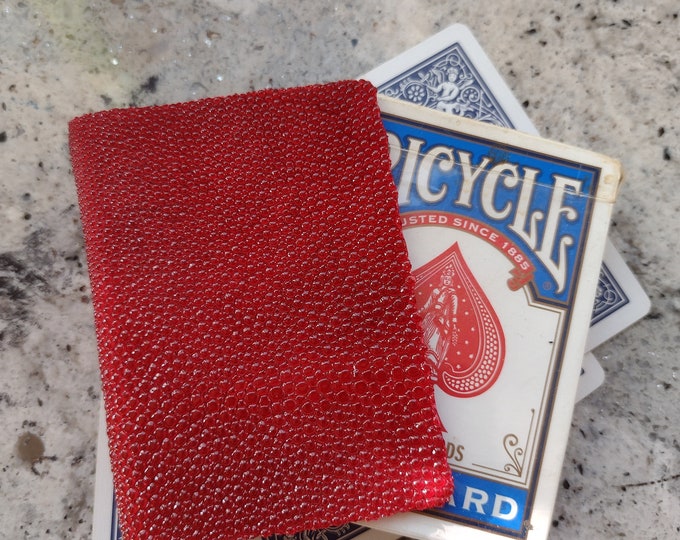 Stingray leather playing card clip