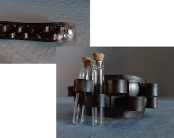 Leather Cuff by Artrix Leather and Fine art - Bandolier Cuff