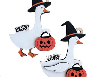 Personalized Halloween Basket Tag: Custom Trick-or-Treat Name Tag