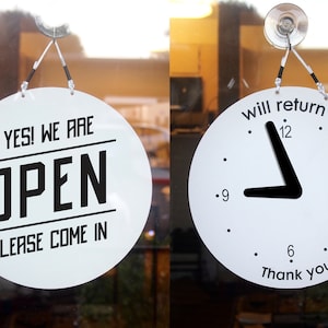 Two sided Will Return/open sign,Open sign,Store sign,Magnetic sign