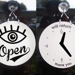 Two sided Will Return/open sign,Open sign,Store sign,Magnetic sign/Funny sign