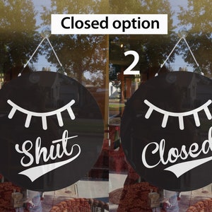 Double Sided Open and Closed Sign for Eye Care, Unique Open Closed Sign ...