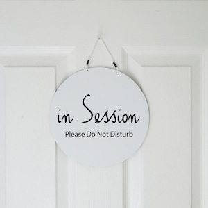 Two sided In session/Welcome sign image 1