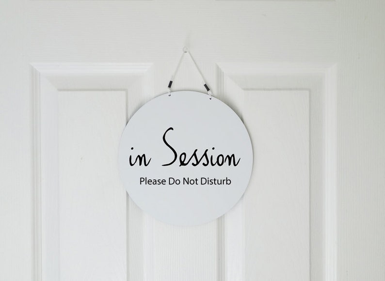 Two sided In session/Welcome sign image 1