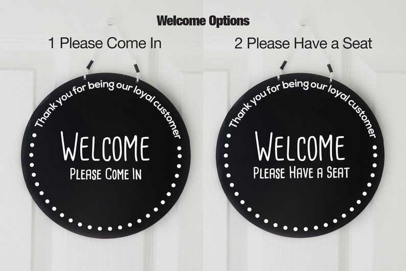 Two Sided in Session/welcome With Dots Sign Sign, Welcome Sign, Please ...