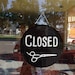 Hair Salon Open Closed Sign,store Sign, Business Sign, Circle Shape ...