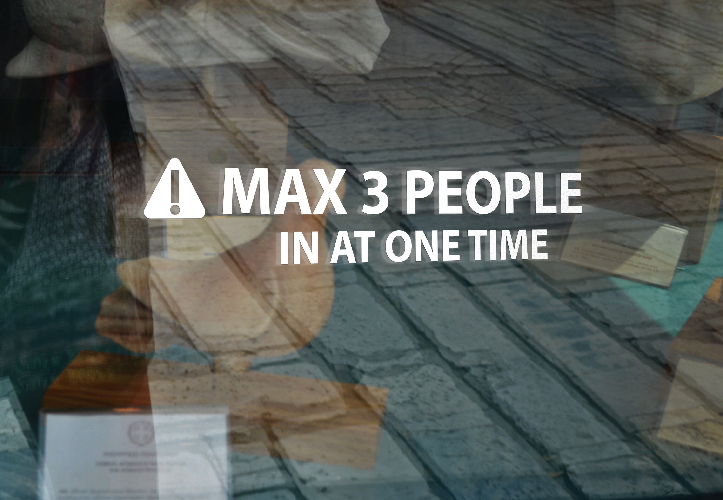 MAX people in at one time sign store sign window sign | Etsy