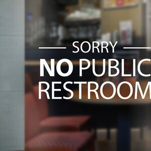 No restroom Sign