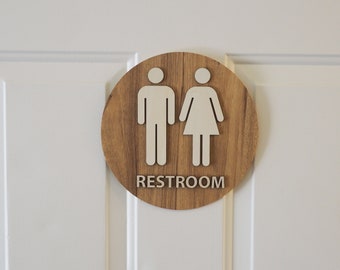 Office, bars  Unisex Restroom Bathroom Sign