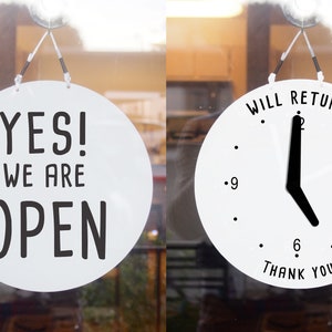 Two sided Will Return/open sign,Open sign,Store sign,Magnetic sign