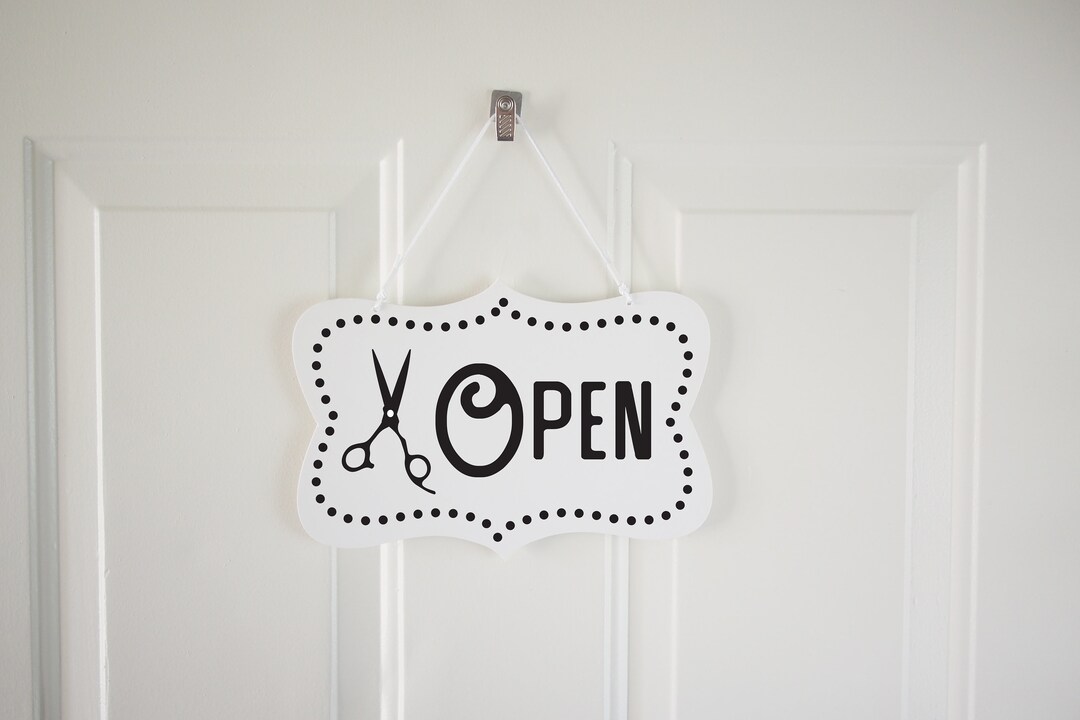 Hair Salon Open Closed Sign,store Sign, Business Sign, Circle Shape ...