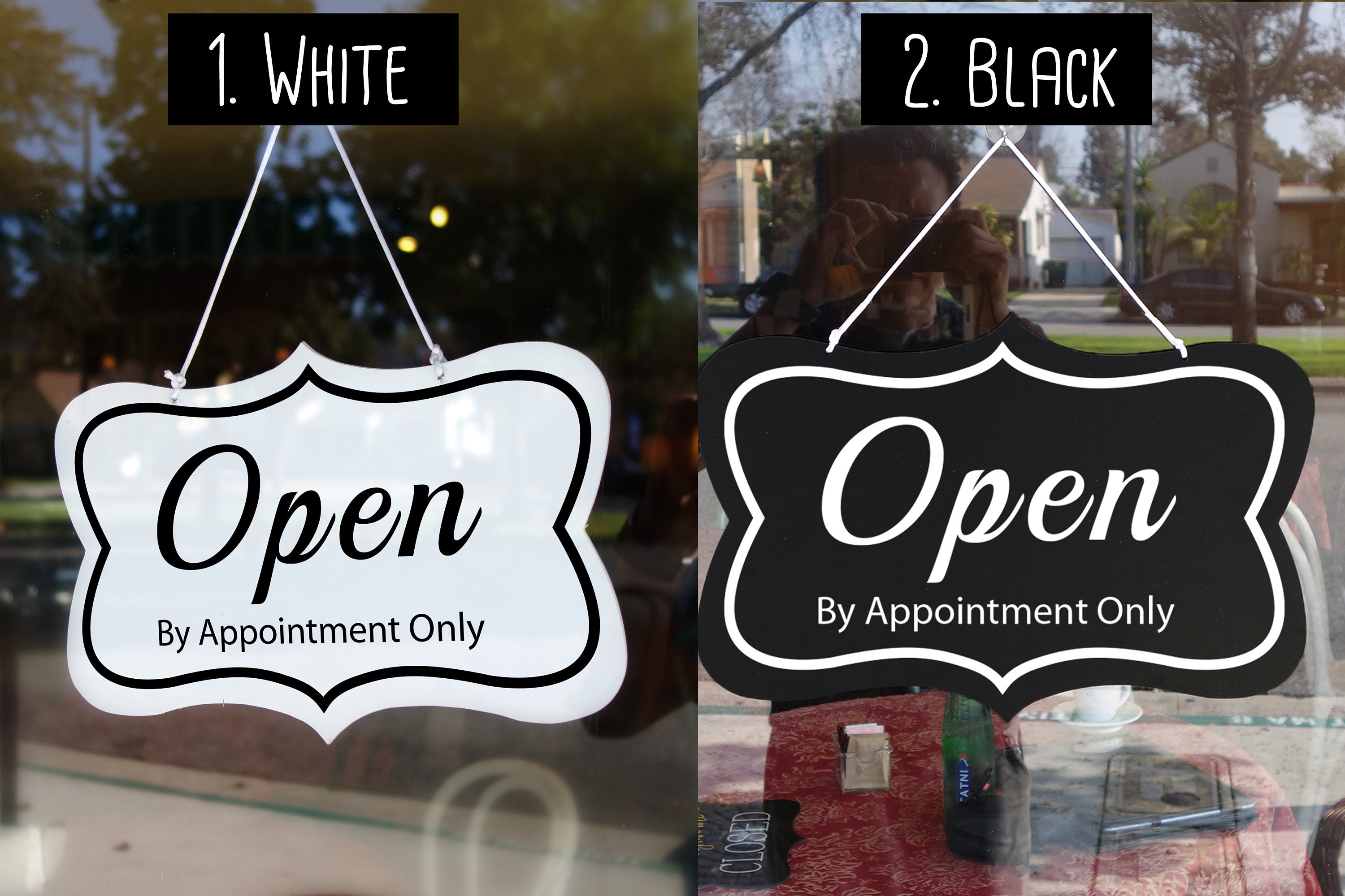 vintage open and closed signs