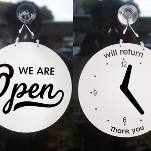Two sided Will Return/open sign,Open sign,Store sign,Magnetic sign