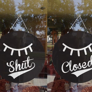 Double Sided Open and Closed Sign for Eye Care, Unique Open Closed Sign ...