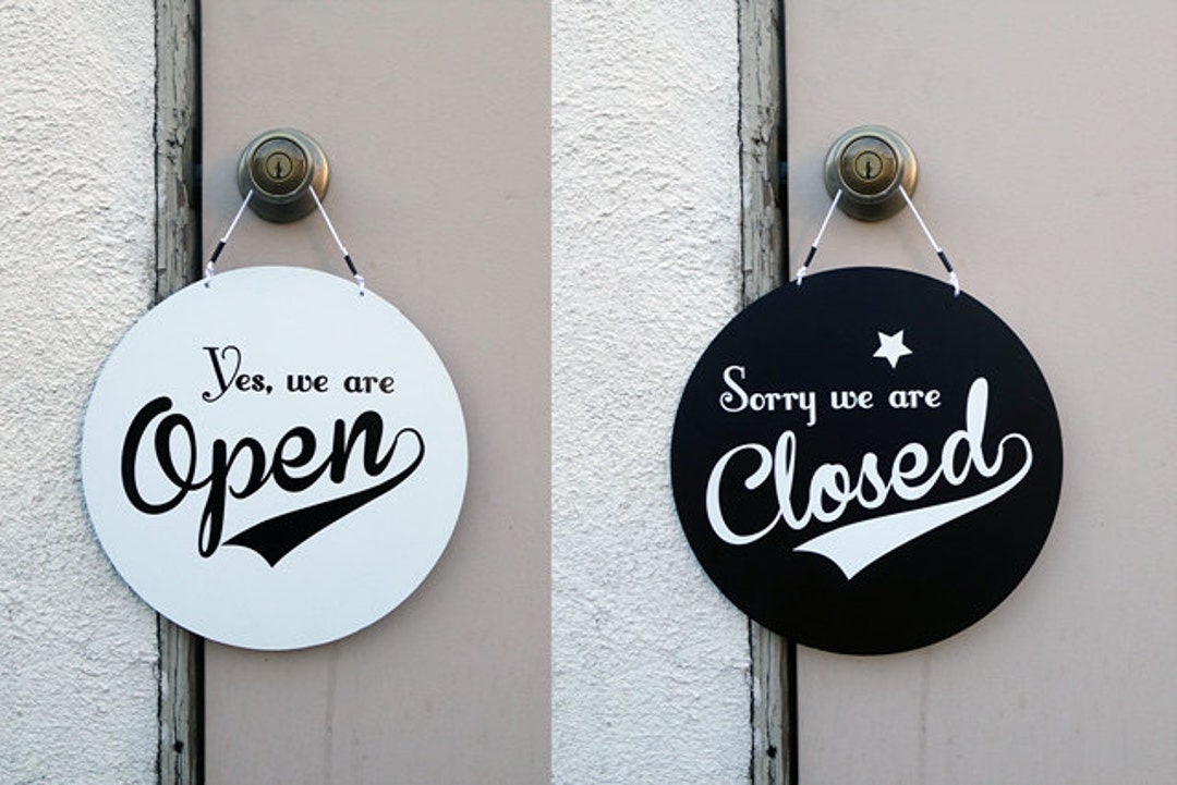 Open Sign, Open Closed Sign, Vintage Style, Vintage Style Open Closed ...