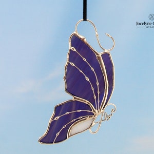 BestFriends or Live Love Laugh Stained Glass Butterfly Suncatcher Carrying an Infinity Message-Body INFINITY Love Hope