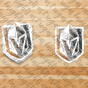 Calcomanía de vinilo con el logotipo principal de Las Vegas Golden Knights, de mármol, resistente al agua y al sol