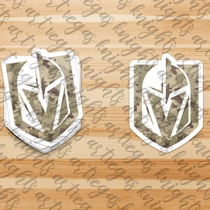 Logotipo principal de Las Vegas Golden Knights / Camuflaje militar de Las Vegas / Adhesivo de vinilo / Resistente al agua / Resistente al sol