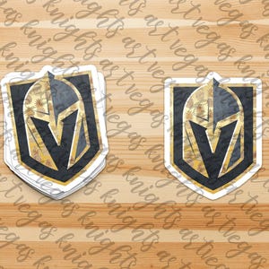 Calcomanía de vinilo con el logotipo principal de Las Vegas Golden Knights, piña, resistente al agua y al sol