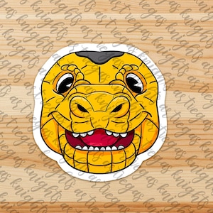 Adesivo da hockey Vegas Golden Knights / Mascotte Chance Gila Monster / Adesivo per fan VGK / Vinile impermeabile / Adesivo per bottiglia d'acqua /