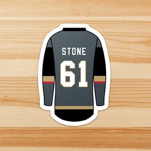 Pegatinas con números de camiseta de jugador de Las Vegas Golden Knights / Vegas Knights / Logotipo principal / Ilustración / Adhesivo de vinilo