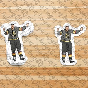 Las Vegas Golden Knights / Vegas Knights / Ryan Reaves / Muffin Man / Ilustración de lucha / Logotipo principal / Calcomanía de vinilo